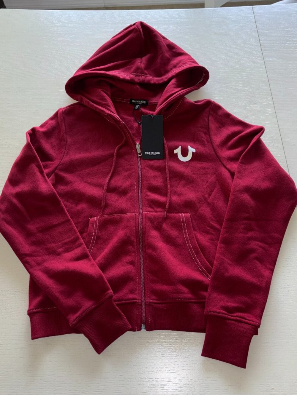 True Religion Full Zip Hoodie Unisex - Size Med. - MSRP $119
